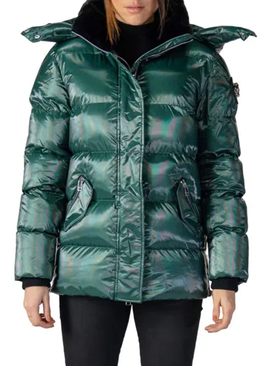 Woodpecker Women's Bumnester Faux Fur Lined Puffer Coat In Medium Green