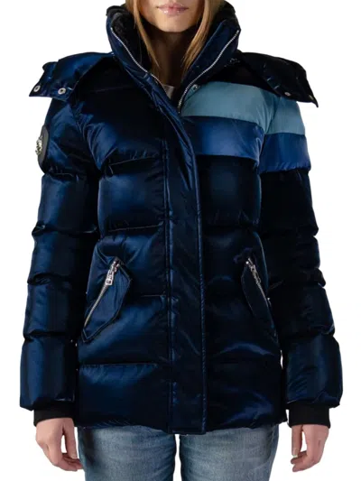 Woodpecker Women's Bumnester Faux Fur Lined Puffer Coat In Navy