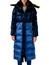 Woodpecker Women's Faux Fur Longline Puffer Parka In All Wet Blue