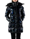 Woodpecker Women's Penguin Faux Fur Lined Puffer Coat In Blue
