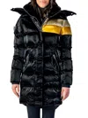 Woodpecker Women's Penguin Faux Fur Lined Puffer Coat In Firebird