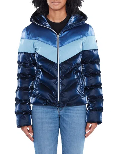 Woodpecker Women's Robin Hooded Puffer Jacket In Black