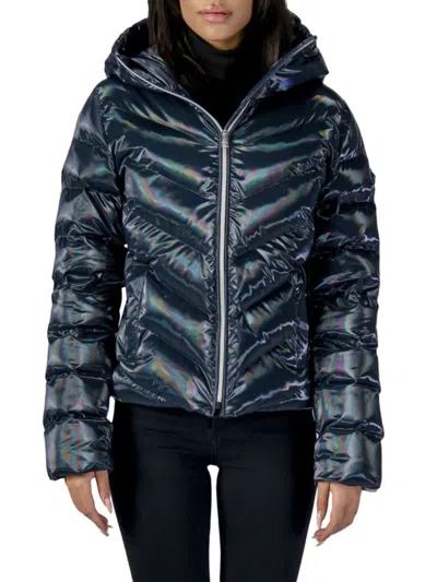Woodpecker Women's Robin Hooded Puffer Jacket In Black