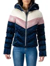 Woodpecker Women's Robin Hooded Puffer Jacket In Blue Rose