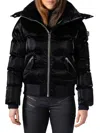 Woodpecker Women's Woody Faux Fur Lined Puffer Jacket In All Wet Black