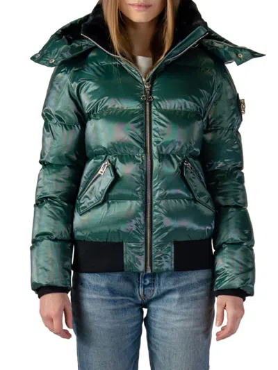 Woodpecker Women's Woody Faux Fur Lined Puffer Jacket In Medium Green