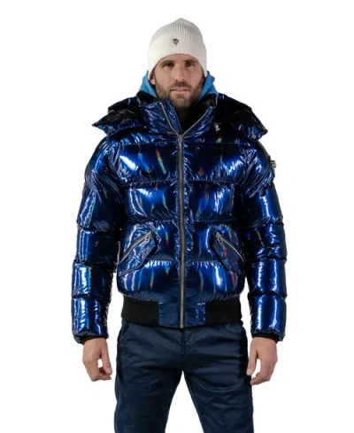 Woodpecker Woody Bomber Quilted Coat In Blue