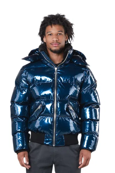 Woodpecker Woody Bomber Quilted Coat In Blue