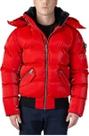 Woodpecker Woody Water Resistant Hooded Puffer Bomber Jacket In Fashion Santa