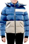 Woodpecker Men's Woody Heavy Weight Hooded Puffer Jacket In Mercury Marine