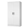 Woodpeckers Furniture And Mattress 2 Doors Wardrobe With Shelves In White