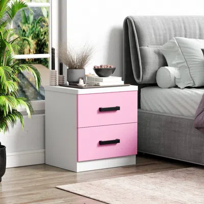 Woodpeckers Furniture And Mattress 2 Drawers Nightstand In Multi Color