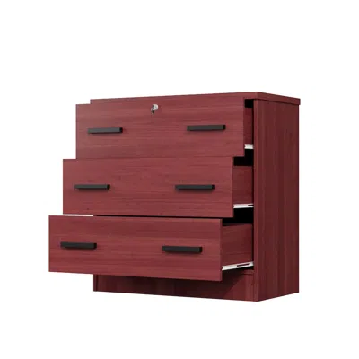 Woodpeckers Furniture And Mattress 3 Drawers Chest In Mahogany Color