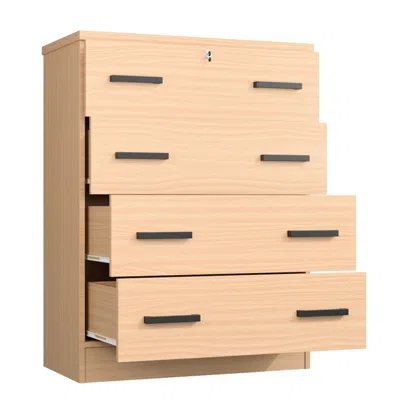 Woodpeckers Furniture And Mattress 4 Drawers Chest In Beech Color