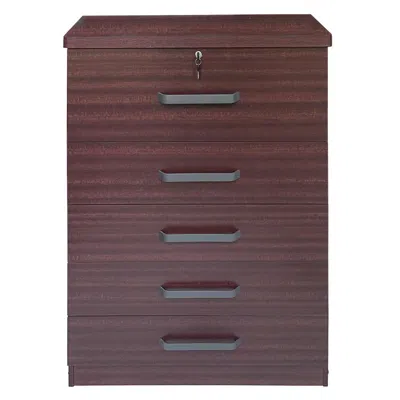 Woodpeckers Furniture And Mattress 5 Drawer Chest With Jumbo Top Drawer In Brown