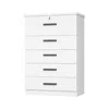 Woodpeckers Furniture And Mattress 5 Drawers Chest With Top Deep Drawer & Large Drawers