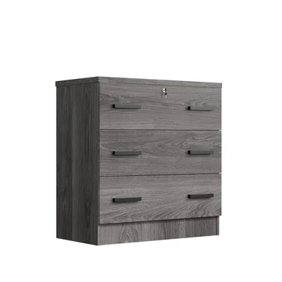 Woodpeckers Furniture And Mattress Cindy Wooden 3 Drawer Chest Bedroom Dresser In Gray
