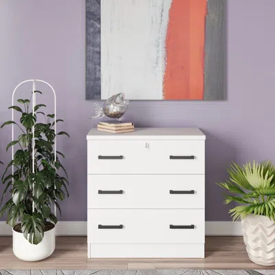 Woodpeckers Furniture And Mattress Cindy Wooden 3 Drawer Chest Bedroom Dresser In White