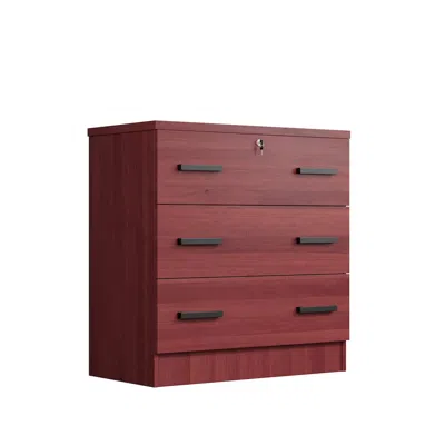 Woodpeckers Furniture And Mattress Cindy Wooden 3 Drawer Chest Bedroom Dresser In Red