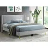 Woodpeckers Furniture And Mattress Corduroy Upholstered Wingback Bed With Gold Metal Legs