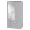 Woodpeckers Furniture And Mattress Double Sliding Door Wardrobe With Mirror