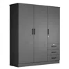 Woodpeckers Furniture And Mattress Jumbo 61" Wide Large Wardrobe Closet 3 Doors And 3 Drawers Lots Of Storage