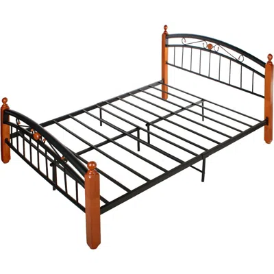 Woodpeckers Furniture And Mattress Lexus Metal & Wood Bed Frame (queen)