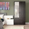 Woodpeckers Furniture And Mattress Mirrored 2 Doors Wardrobe & 2 Drawers 72" Tall