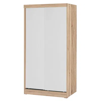 Woodpeckers Furniture And Mattress Modern Wood Double Sliding Door Wardrobe