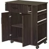 Woodpeckers Furniture And Mattress Shelby Rolling Kitchen Cart With Storage Cabinet