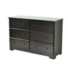 Woodpeckers Furniture And Mattress Solid Pine Wood 6 Drawer Double Dresser
