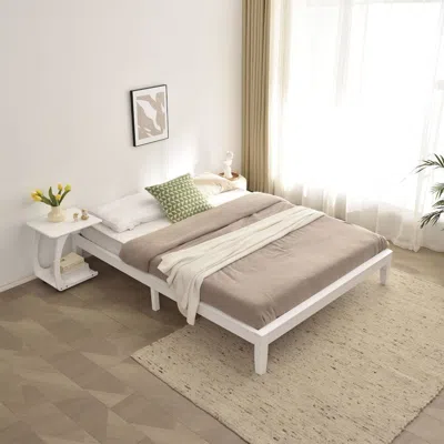 Woodpeckers Furniture And Mattress Stella Solid Pine Wood Platform Bed Frame