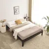 Woodpeckers Furniture And Mattress Stella Solid Pine Wood Platform Bed Frame In Black