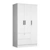 Woodpeckers Furniture And Mattress Symphony Wardrobe Closet With Two Drawers In White