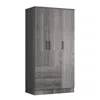 Woodpeckers Furniture And Mattress Symphony Wardrobe Closet With Two Drawers In Gray