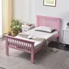 Woodpeckers Furniture And Mattress Twin Solid Wood Platform Bed With Headboard/pine Twin Bed (pink)