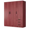 Woodpeckers Furniture And Mattress Violet Wardrobe Closet 3 Doors And 3 Drawers (mahogany) In Red