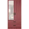 Woodpeckers Furniture And Mattress Wardrobe With Mirror & Drawers (mahogany)