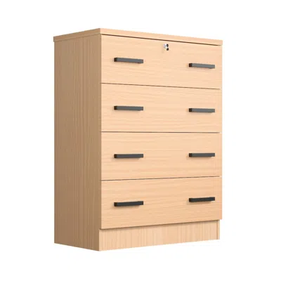 Woodpeckers Furniture And Mattress Wpfurniture 4 Drawer Chest Wooden Dresser With Lock (beech) In Neutral