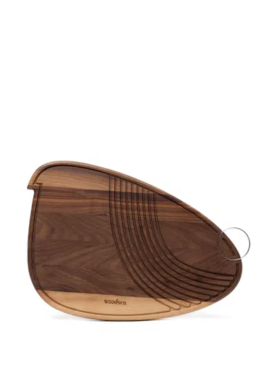 Woodsea Bird-shape Carved-detail Serving Board In Brown