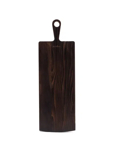 Woodsea Charred-effect Wooden Chopping Board In Brown