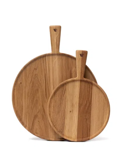 Woodsea Circular Handled Serving Board In Neutral