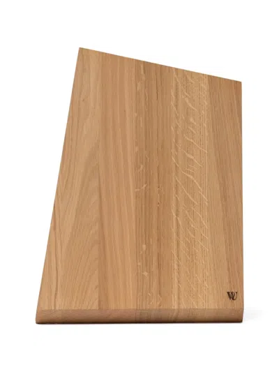 Woodsea Geometric-cut Oak Chopping Board In Brown