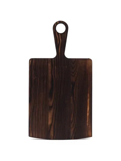 Woodsea Grain-patterned Handle Chopping Board In Brown