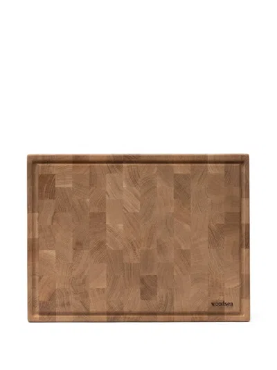 Woodsea Grooved End-grain Chopping Board In Brown