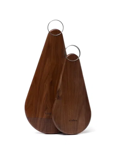 Woodsea Grooved Teardrop Serving Board In Brown