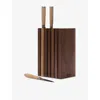 Woodsea Walnut Block Wooden Knife Holder 15.5cm X 12cm