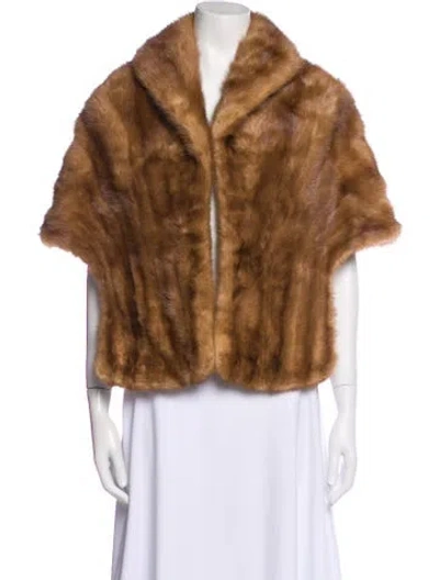 Pre-owned Woodward & Lothrop Vintage Mink Fur Jacket In Brown