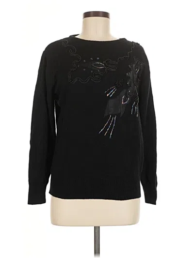 Pre-owned Woodward Collection Pullover Sweater In Black