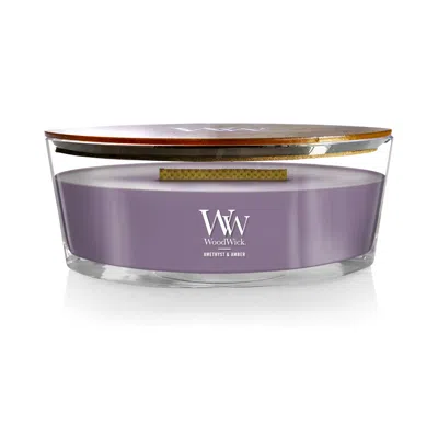 Woodwick Amethyst And Amber  Ellipse Candle, 16 oz